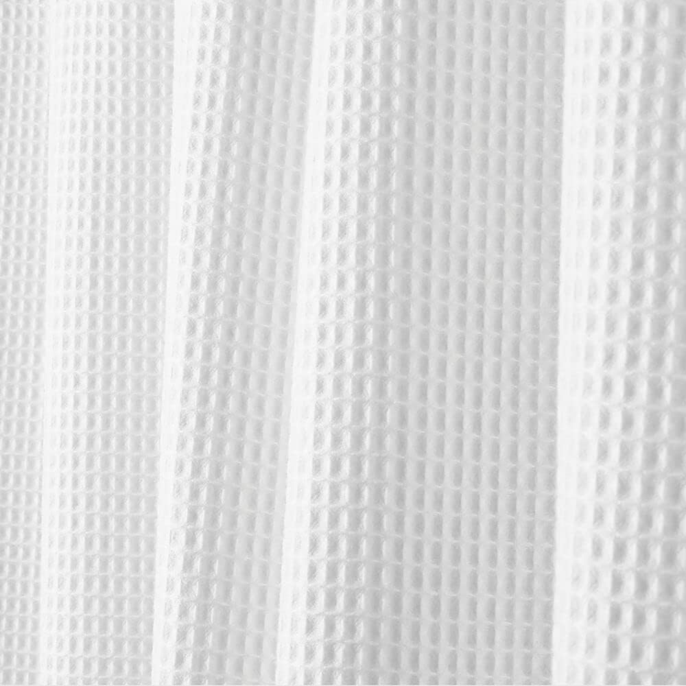White Waffle Weave Shower Curtains Set of 2, 72"x84"