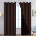 Chocolate Brown Blackout Curtains 2 Panels 52×84 Inch