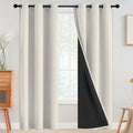 Cream Blackout Curtains 2 Panels 42×72 Inch