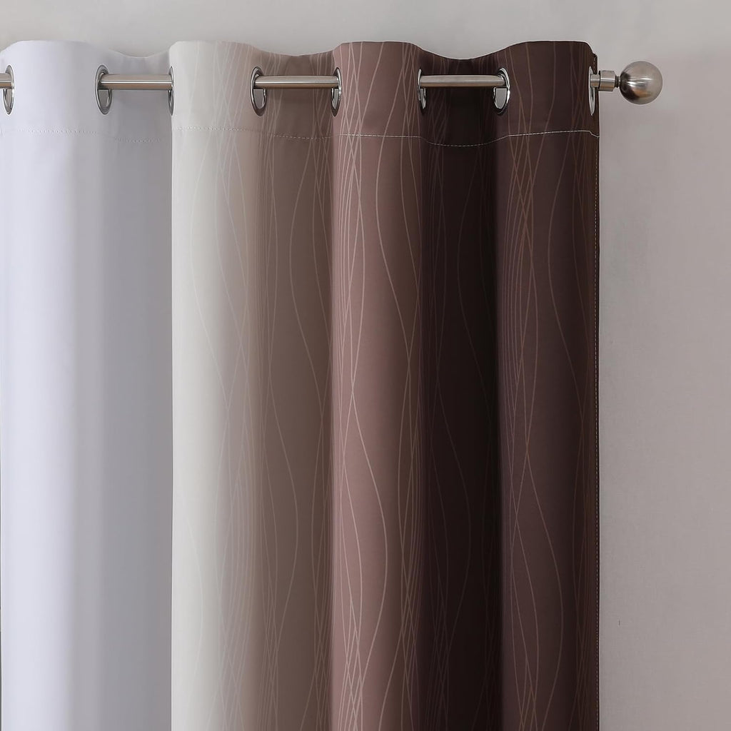 Ombre Blackout Curtains 2 Panels 52W×84L