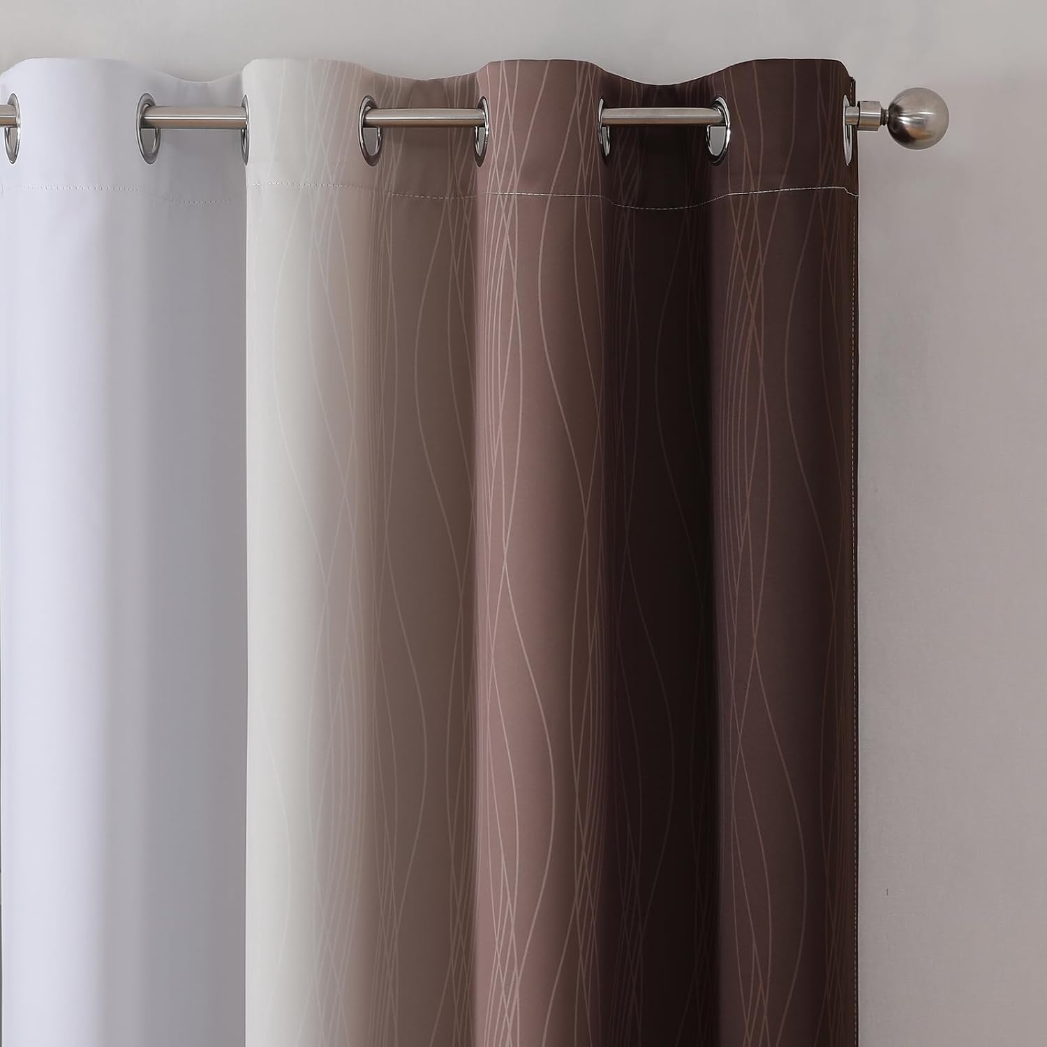 Ombre Blackout Curtains 2 Panels 52W×84L