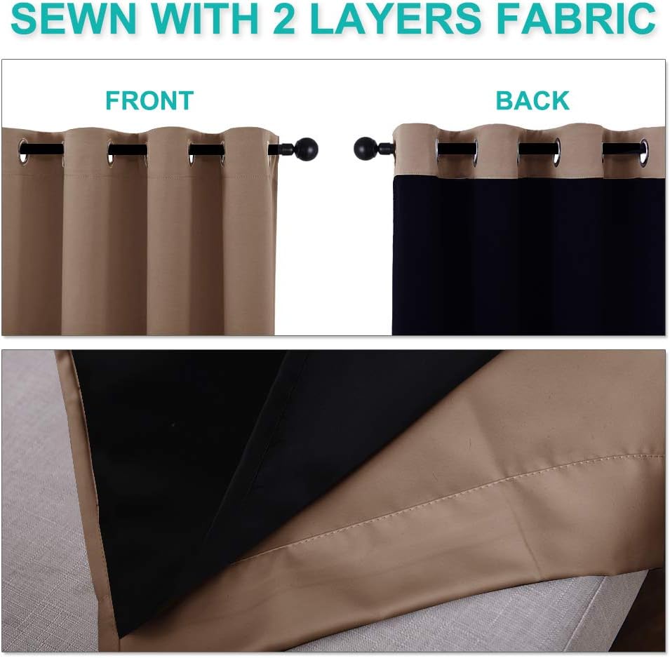 Cappuccino Blackout Curtain 1 Panel 100×84 Inch