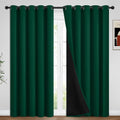 Emerald Green Blackout Curtains 2 Panels 62W×96L