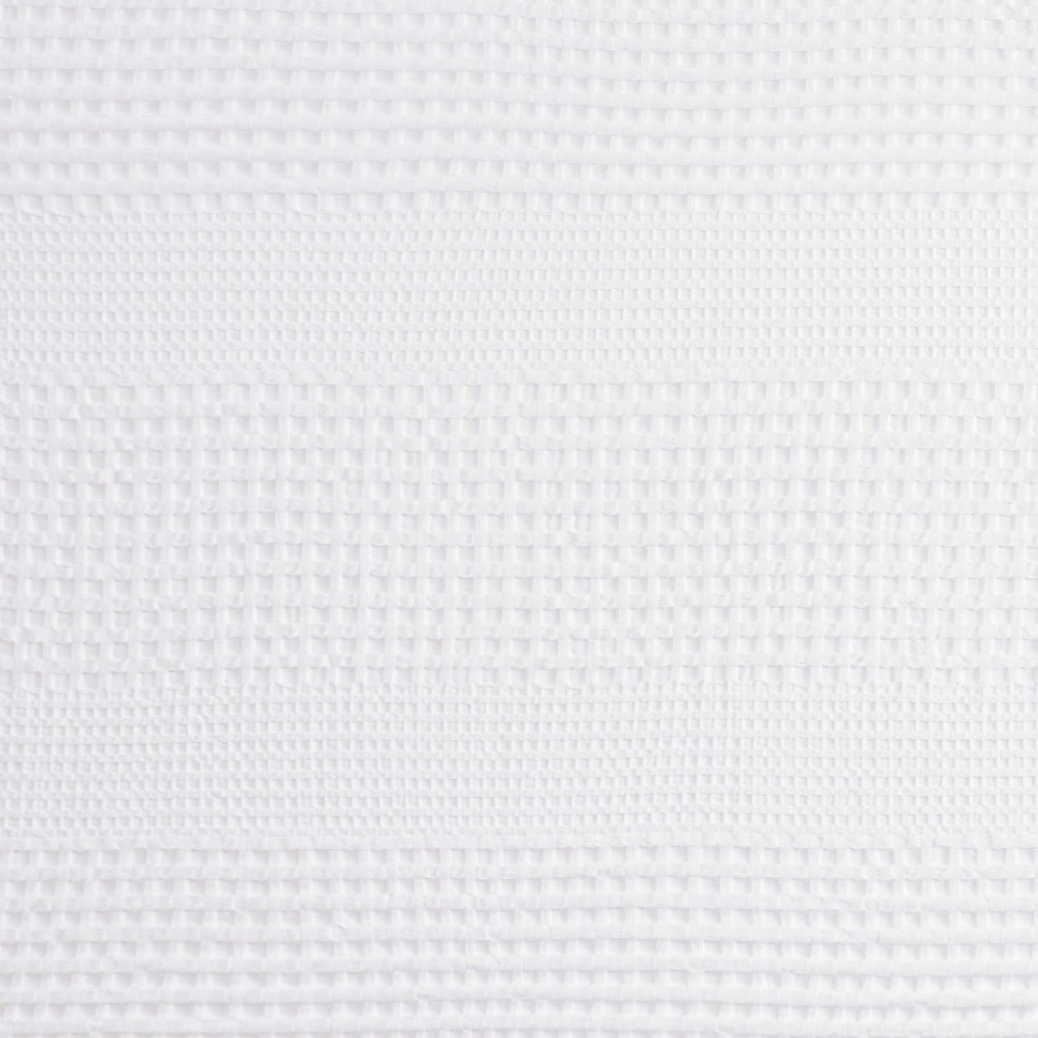 White Waffle Weave Cotton Shower Curtain 72"x72"