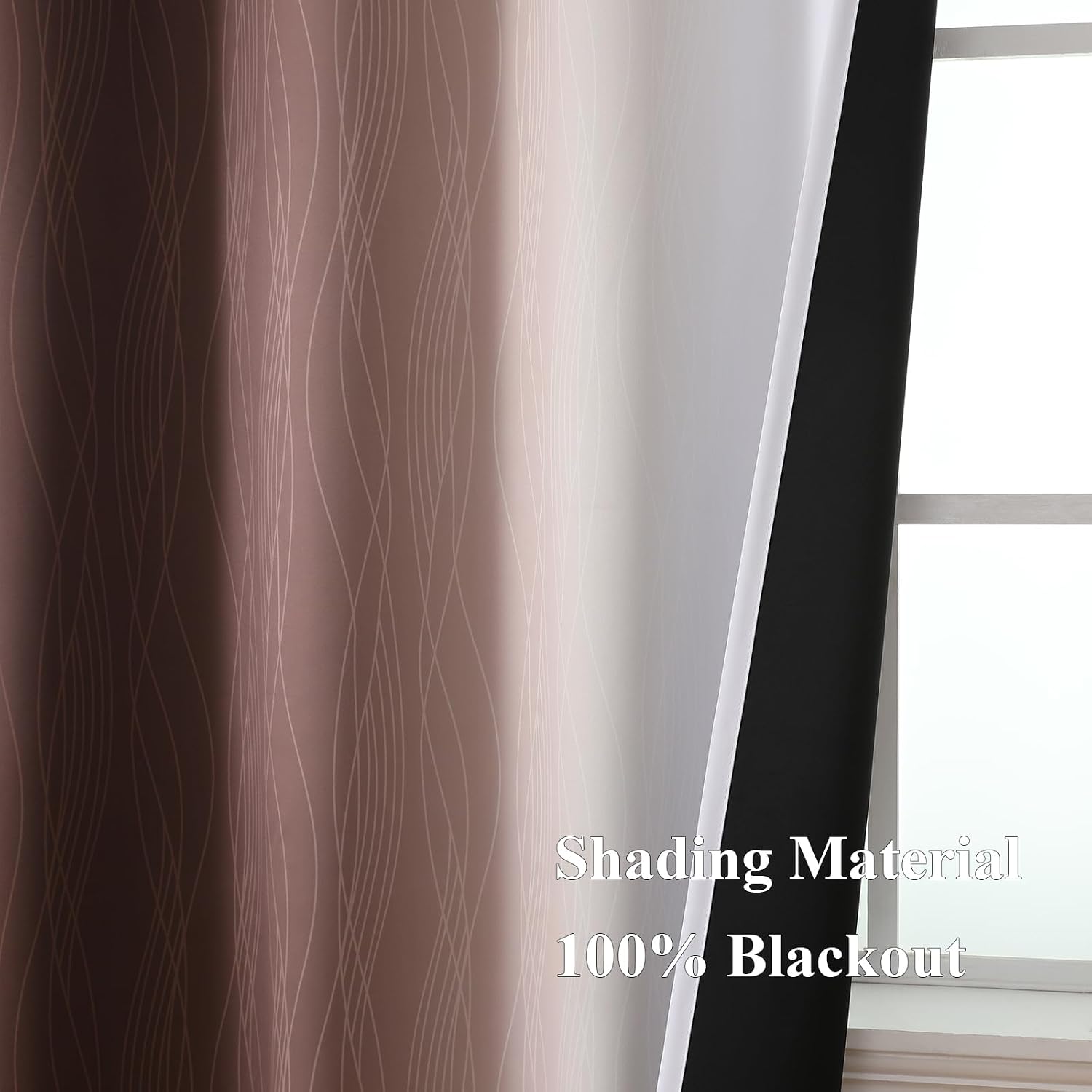 Ombre Blackout Curtains 2 Panels 52W×84L