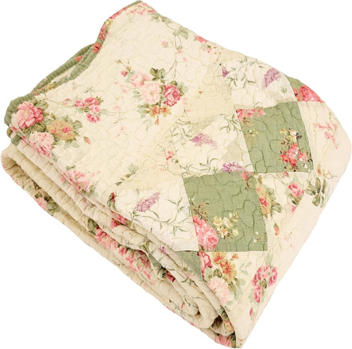 Bliss Cotton Patchwork Throw Quilt, 50 x 60 inches