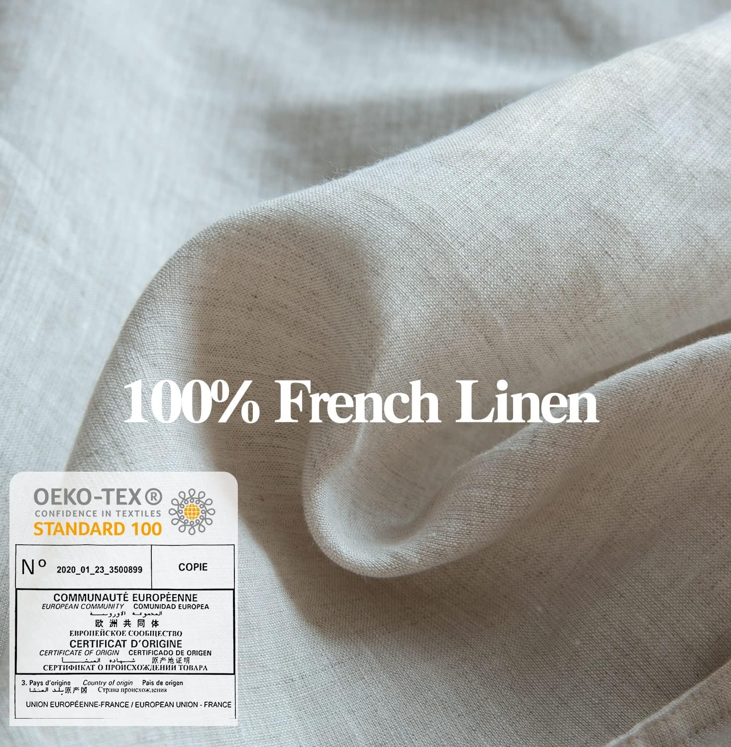 Natural Washed Linen Pillow Covers Set of 2, 26"x26"