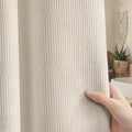 Greige Arch Texture Boho Cotton Shower Curtain 72"x72"