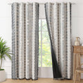 Black White Boho Blackout Curtains 84 Inch