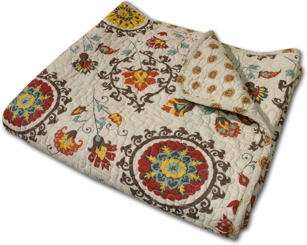 Andorra Cotton Quilted Throw Blanket