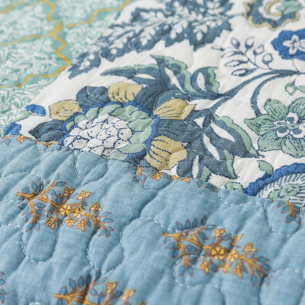Floral Cotton Quilted Throw 60x78 Inch