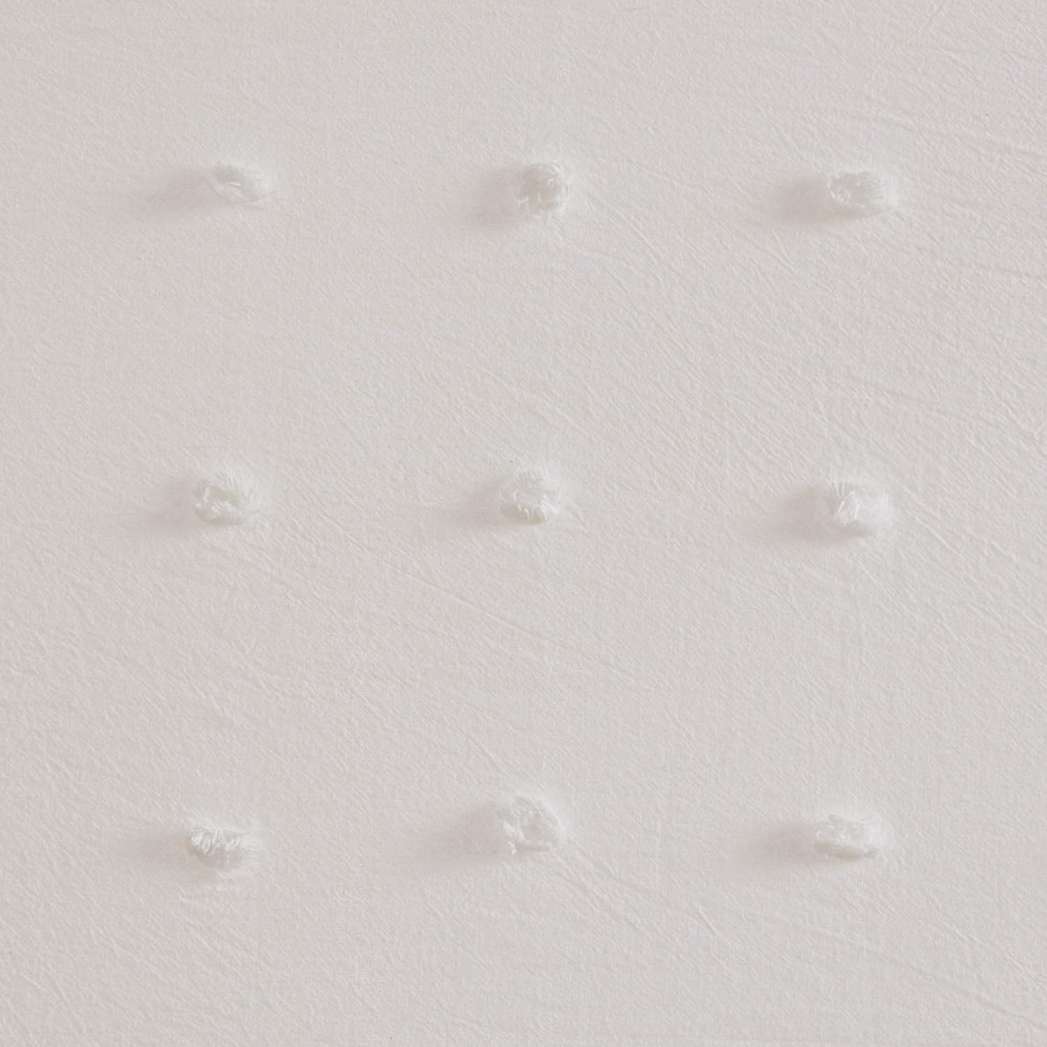 Ivory Jacquard Pom-Pom Fabric Shower Curtain