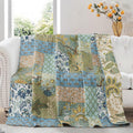 Floral Cotton Quilted Throw 60x78 Inch