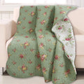 Blossom Vintage Floral Cotton Quilted Throw