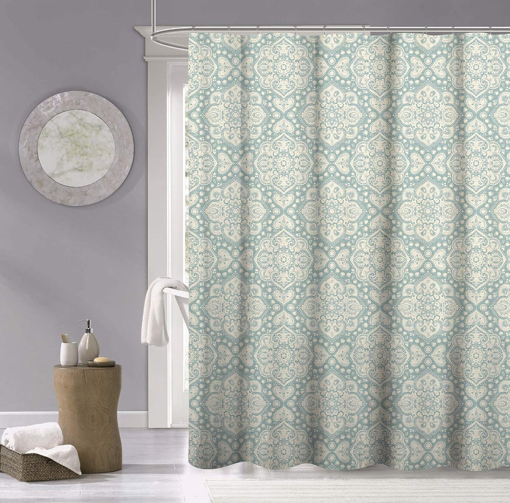 Cotton Medallion Printed Shower Curtain