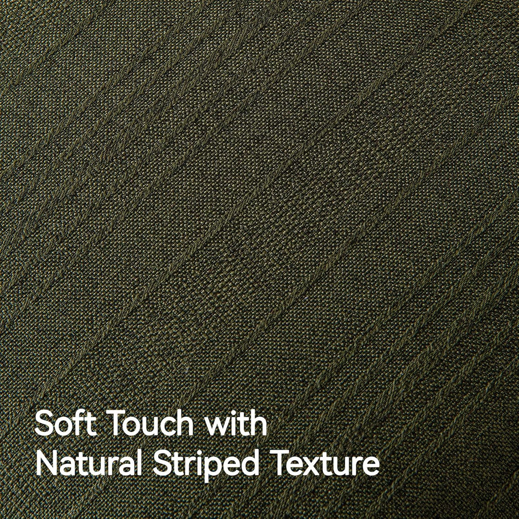 Dark Green Textured Linen Pillow Covers Set of 2, 26"x26"