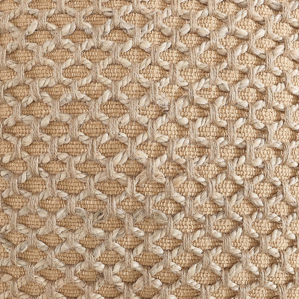 Beige Woven Pillow Covers 2 Pack 20×20 Inch